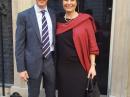 UK Astronaut Tim Peake, KG5BVI/GB1SS, with Italian astronaut Samantha Cristoforetti, IZ0UDF, at  10 Downing St.